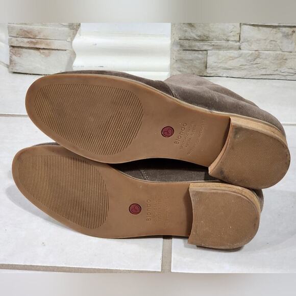 Blondo Verona Waterproof Olive Brown Suede Leather‎ Ankle Boots Womens Size 7M - Picture 6 of 9